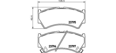 Колодки гальмівні передні дискові Suzuki Baleno 1.9 (98-02) NISSHINBO NP9014