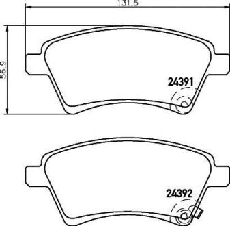 Колодки гальмівні передні дискові Suzuki SX4 1.5, 1.6, 1.9, 2.0 (06-) NISSHINBO NP9017