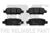 Тормозные колодки задние (105.5x38x13) Infiniti Nissan Juke Leaf Renault NK 222257 (фото 1)