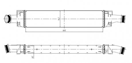 Радиатор интеркулера Audi A4/A5/A6/A7/Q5 2.0-3.0H 15- NRF 309046