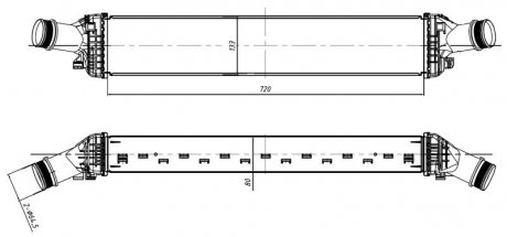 Радиатор интеркулера Audi A6/A7 2.0/3.0D 10-18 NRF 309048