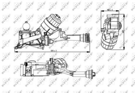 Корпус фільтра масляного Fiat Fiorino 1.3 D/JTD Multijet 07- (+ фільтр) NRF 31349