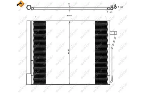 Радіатор кондиціонера BMW 7 (F01-F04) 09-15 N63/N74 NRF 350077