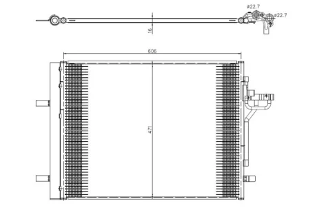 Радіатор кондиціонера Ford Focus 1.6 TDCi 10- NRF 350375