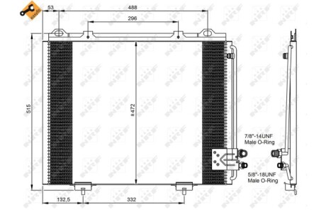 Радиатор кондиционера NRF 35228