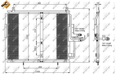 Конденсер кондиционера NRF 35244