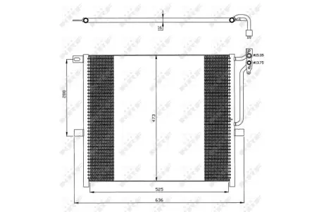 Радіатор кондиціонера BMW X3 (E83) 03-11 M54/N46/N52 NRF 35468