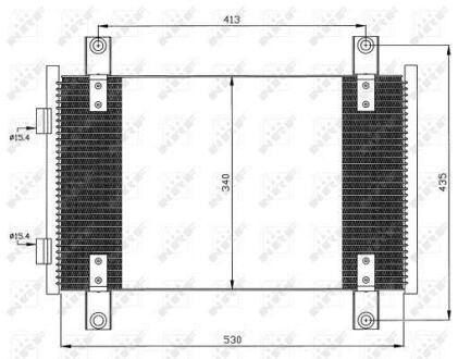 Радіатор кондиціонера Citroen Jumper/Fiat Ducato/Peugeot Boxer 2.0-2.8D 02- NRF 35501