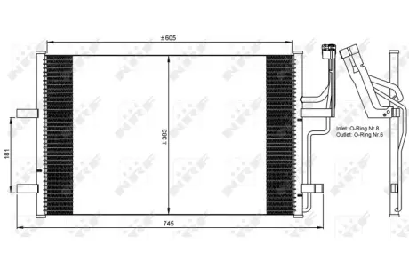 Радіатор кондиціонера Mazda 3 04-09 NRF 35507
