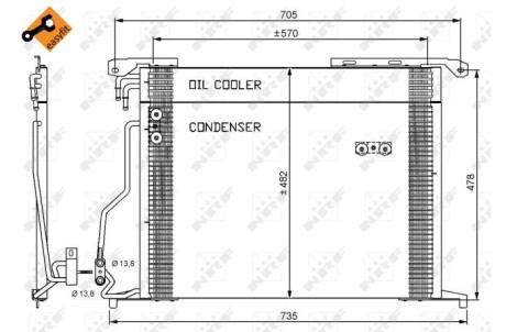 Радиатор кондиционера NRF 35578