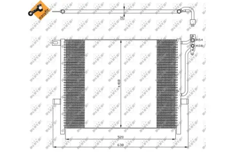 Радіатор кондиціонера BMW 3 (E46) 1.6-3.0i (N45/M43/M54/M52/N46) 00- NRF 35589