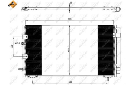 Конденсер кондиционера NRF 35609