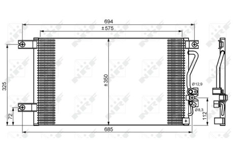 Радиатор кондиционера NRF 35756