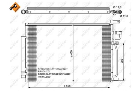 Радиатор кондиционера NRF 35775