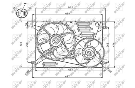 Вентилятор радиатора NRF 47754