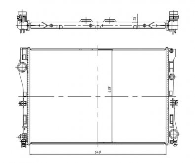 Радиатор охлаждения MB C-class (W205)/E-class (W213)/GLC (X253) 13- OM651/OM654/M274/M276 NRF 50040