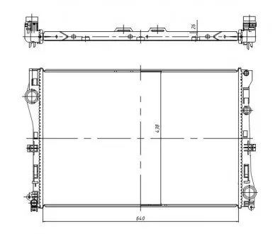 Радиатор охлаждения MB C-class (W205)/E-class (W213)/GLC (X253) 13- OM651/OM654/M274/M276 NRF 50040