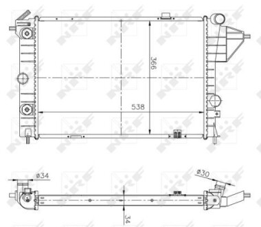 Радиатор охлаждения двигателя OPEL VECTRA (выр-во) NRF 513508A