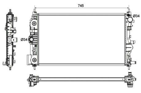 Радіатор охолодження Chevrolet Cruze 1.6/2.0CDI 09- NRF 53131