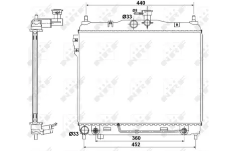 Радіатор охолодження Hyundai Getz 1.3-1.4 02-10 NRF 53173