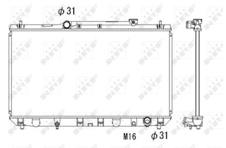 Радіатор охолодження двигуна TOYOTA Camry 96- NRF 53307