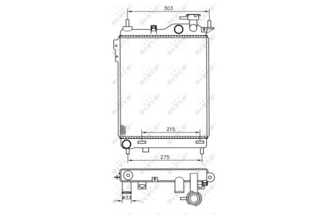 Радиатор охлаждения Hyundai Getz 1.1-1.4 02-10 NRF 53359