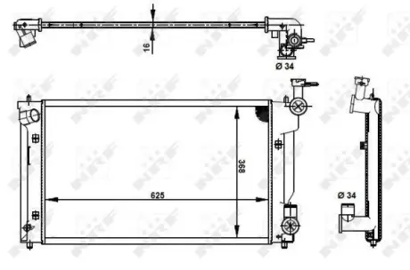 Радіатор охолодження Toyota Camry 2.0 03-08 NRF 53398