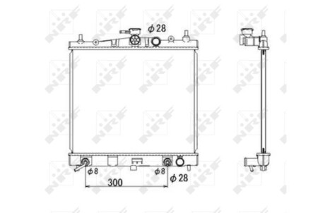 Радиатор охлаждения Nissan Micra/Note 1.6 03- NRF 53535