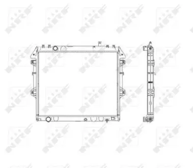 Радіатор охолодження Toyota Hilux 2.5 D-4D 01-05 NRF 53541