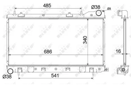 Радіатор охолодження двигуна NRF 53595