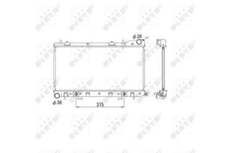 Радіатор охолодження Subaru Forester 2.0 S 98-02 NRF 53596