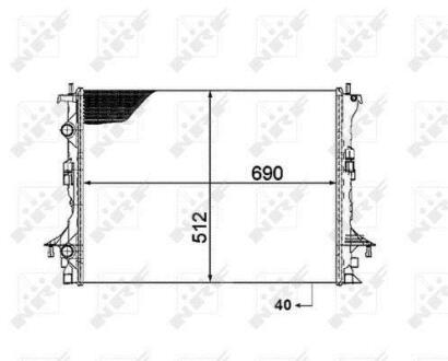 Радіатор охолодження Renault Espace IV 2.0-3.0 dCi 05- NRF 53820