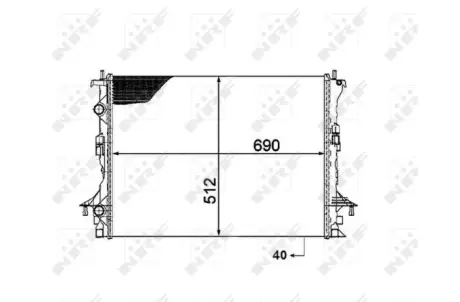 Радіатор охолодження Renault Espace IV 2.0-3.0 dCi 05- NRF 53820