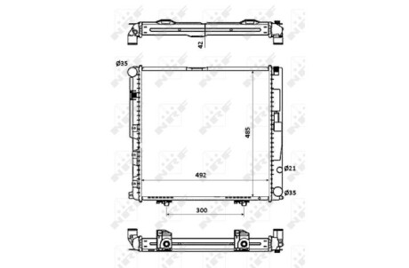 Радіатор охолодження MB E-class (W124) 2.0/2.2 92-95 (M111) NRF 53876