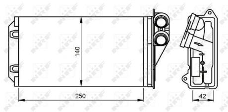 Радіатор пічки Citroen C2/С3 1.1-1.6 02- NRF 54305