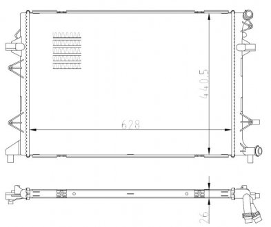 Радіатор охолодження VW Caddy/Golf VI/Jetta IV 1.4/2.0D 09- NRF 550089