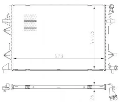 Радіатор охолодження VW Caddy/Golf VI/Jetta IV 1.4/2.0D 09- NRF 550089