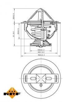 Термостат Hyundai Accent/Elantra/Kia Ceed 1.5-2.0 CRDI 00- (85°C) NRF 725060