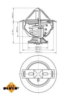 Термостат Hyundai Accent/Elantra/Kia Ceed 1.5-2.0 CRDI 00- (85°C) NRF 725060