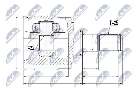 ШРУС внутренний Hyundai Kia 07- NTY NPW-KA-314