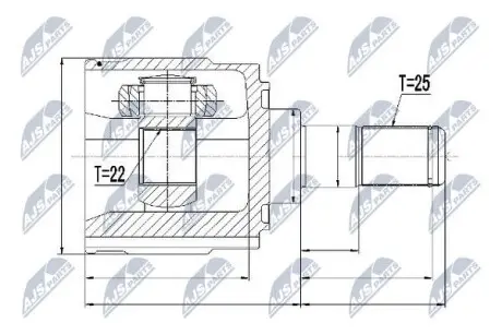 ШРУС внутренний Hyundai Kia 07- NTY NPW-KA-314