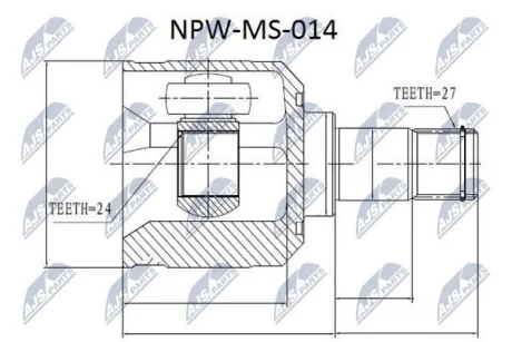ШРУС НАРУЖНИЙ NTY NPWMS014