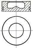 Поршень в комплекте на 1 цилиндр, 2-й ремонт (+0,40) NURAL 8713800600