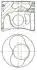 Поршень (81 мм) (циліндр 1, 2) VW - BGW,BHW,BMM,BMP,BRT,BVH,CBHA,CBJB,CBKA NURAL 8713950010 (фото 1)