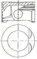 Поршень з кільцями OPEL 82.1 X18XE NURAL 87-307707-10