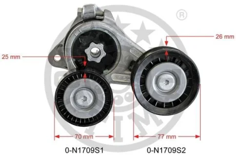Натягувач ременя Optimal 0-N1709