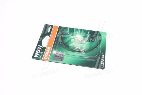 Лампа накаливания W5W 12V 5W W2,1x9,5d Ultra Life (компл.) (выр-во) OSRAM 2825ULT-02B