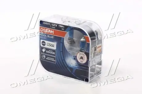 Лампа фарная H11 12V 75W PGJ19-2 COOL BLUE BOOST Next Gen компл. (выр-во) OSRAM 62211CBB-HCB