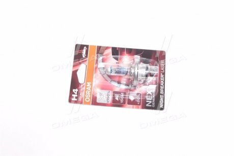 Лампа фарная H4 12V 60/55W P43t NIGHT BREAKER LASER next generation (+150) blister 1шт (выр-во) OSRAM 64193NL-01B