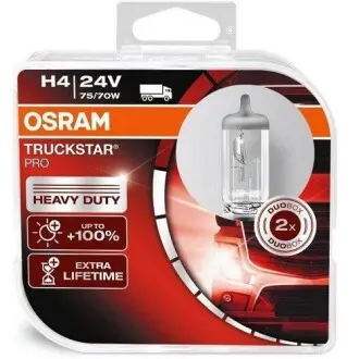 Автолампа H4 24V 75W P43t Truckstar Pro +100% Heav OSRAM 64196TSP-HCB